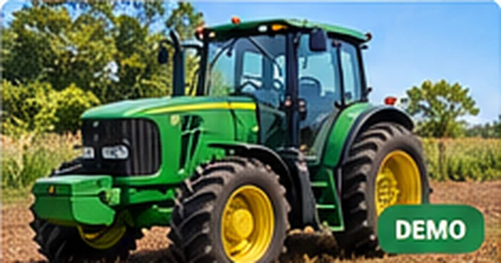 Tractor agrícola John Deere 6110J - demostración